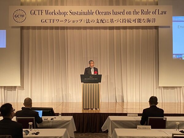 海委會國家海洋研究院陳建宏院長於GCTF國際研習營進行專題演講，傳達我國政府永續經營保育海洋環境及資源之理念