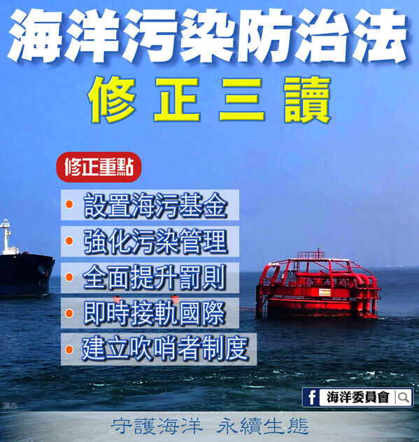 開創保護海洋環境新紀元 海污法修正三讀