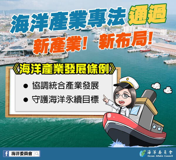 海洋產業發展條例三讀通過