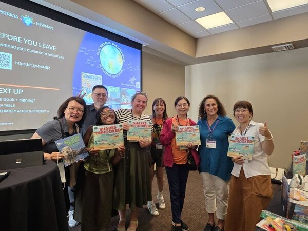 本會團員參與由童書作家 Patricia Newman 主講的『Teach the Hope』講座，期望透過正向教育，引導兒童以希望與行動的視角面對氣候變遷
