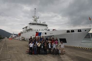 新竹艦 艦艏合影