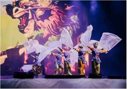 Image Caption: Performances by the Paper Windmill Theatre Troupe