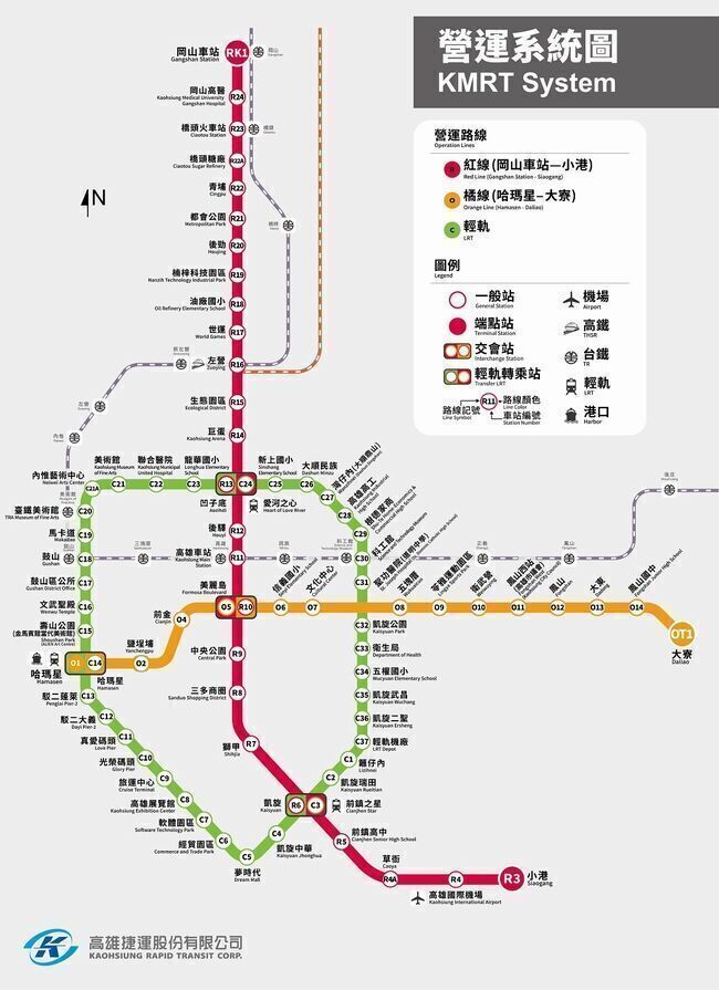 高雄捷運路線圖
